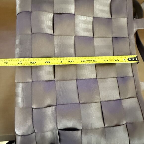 Harveys Seatbelt Bag Large Tote Double Handles Brown 15x11x4 Made In USA EUC - Picture 8 of 16